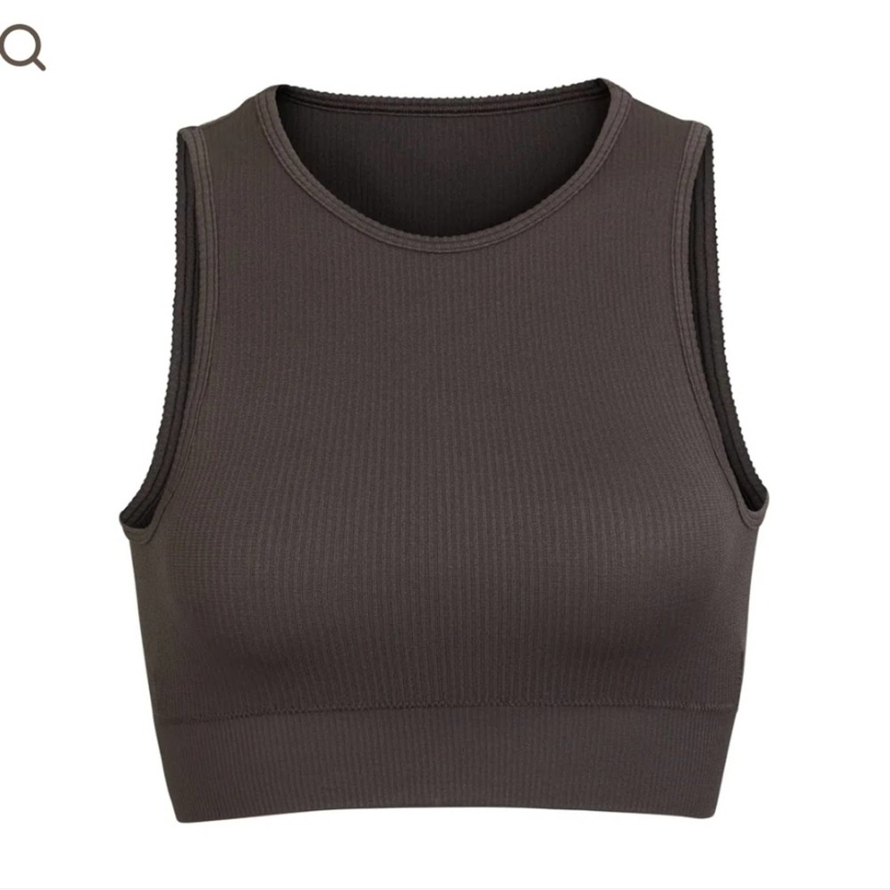 NWT SKIMS High Neck Bra - Soot XXS/XS